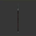 Traditional Weapon Spear With Sharp Metal Head And Wooden Shaft Design