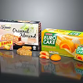 Skinny Original Almond Biscuits And Euro Cake Snacks Featuring Packaged Boxes And Loose Pieces