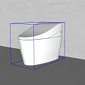 Modern White Toilet with Sleek Design in Minimalist Bathroom Interior