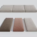Soft Velvet Seat Cushions In Light Gray Brown And Pink For Home Living Room Decor