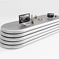 Modern Reception Desk Front Desk Bar Desk Workbench Computer Ornaments Notebook High Table 3d model