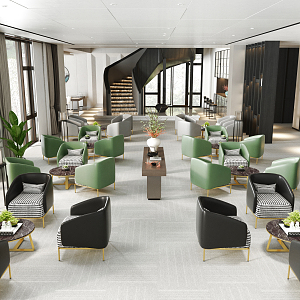 Modern reception area 3d model