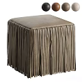 Brown Accent Chair With Fringe Design Upholstered In Soft Fabric And Long Tassels