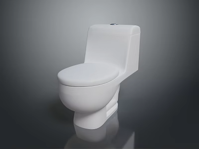 Modern White Ceramic Toilet With Sleek Design And Contemporary Style 3d model