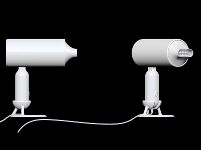 Modern White Daily Electrical Appliances With Sleek Design Base Stand And Power Cord 3d model