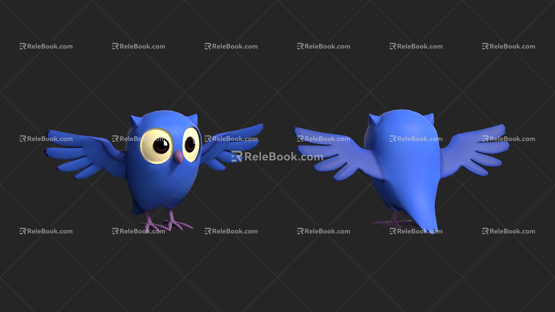 Modern Owl Cartoon Owl 3d model