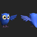 Modern Owl Cartoon Owl 3d model