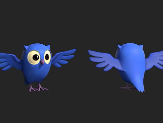 Modern Owl Cartoon Owl 3d model