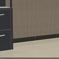 Modern Office Desk Cabinet Combination Furniture Series 3D Model With Storage Shelves And Drawers