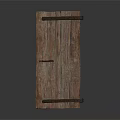 Old Rustic Wooden Door With Metal Hinges And Aged Wood Texture
