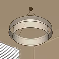 Modern Double Layer Circular Fabric Chandelier With Soft Lighting For Living Room Interior