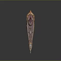 Fantasy Decorative Ship With Elaborate Structure Tall Mast And Colorful Details