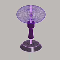 Modern Table Lamp With Textured Glass Shade And Black Base Stand Design