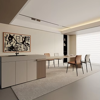 Modern table combination 3d model