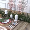 Modern Tableware Christmas Tableware 3d model