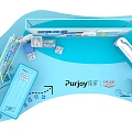 Pudgy Penguin Milk Products Blue Booth Photo Check in Spot With Yogurt