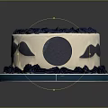 Premium Quality Vintage Dude Cake With Cream Decoration Blue Patterns And The Man The Myth
