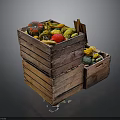 Stacked Wooden Crates Filled With Colorful Pumpkins And Gourds