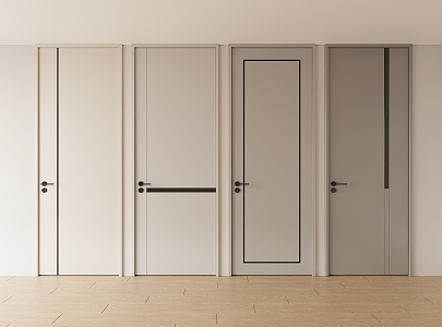 Modern bedroom door 3d model