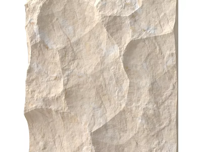 Natural Stone Background Wall With Beige Textured Surface And Irregular Patterns 3d model
