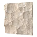 Natural Stone Background Wall With Beige Textured Surface And Irregular Patterns 3d model