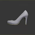 Light Purple Suede High Heel Shoes With Yellow Sole Elegant Stylish Design