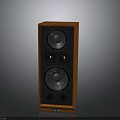 High Performance Wooden Speaker With Dual Large Cones And Small Tweeters For Home Audio System