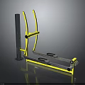 Yellow And Black Outdoor Fitness Equipment Parallel Bars With Steel Pedal Frame Design