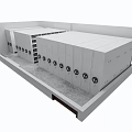 White Mobile Shelving Units With Black Wheel Handles Multiple Shelves Neatly Arranged In Storage Room