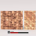 Wooden Background Wall Design With Various Patterned Wood Blocks And Natural Texture 3d model