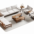 New Chinese Sofa Coffee Table 3d model