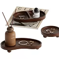 Elegant Jewelry Display With Wooden Trays Holding Rings Bracelets And Accessories