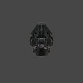 Advanced Futuristic Fighter Jet With Intricate Mechanical Details On Black Background