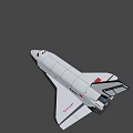 White NASA Space Shuttle Model With Red Logo And Detailed Design