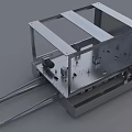 Industrial Equipment Featuring Metal Frame Base Structure And Mechanical Components