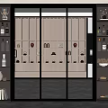 Elegant Wine Cabinet with Glass Doors LED Lighting and Display Shelves for Wine Bottles
