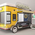 Yellow And White Nordiclight Food Truck With Ultraordinary Sign Balloons And Order Window