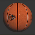 Professional Orange Basketball With Black Stripes And High Quality Logo Design