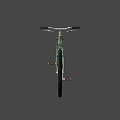 Classic Green Bicycle With Brown Seat Rear Rack And Black Handlebars