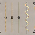 Wall Lamps With Various Creative Designs Including Curved Striped Linear Spiral and Wooden Shapes