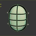 Classic Vintage Wall Sconce With Metal Frame And Circular Glass Panel Design