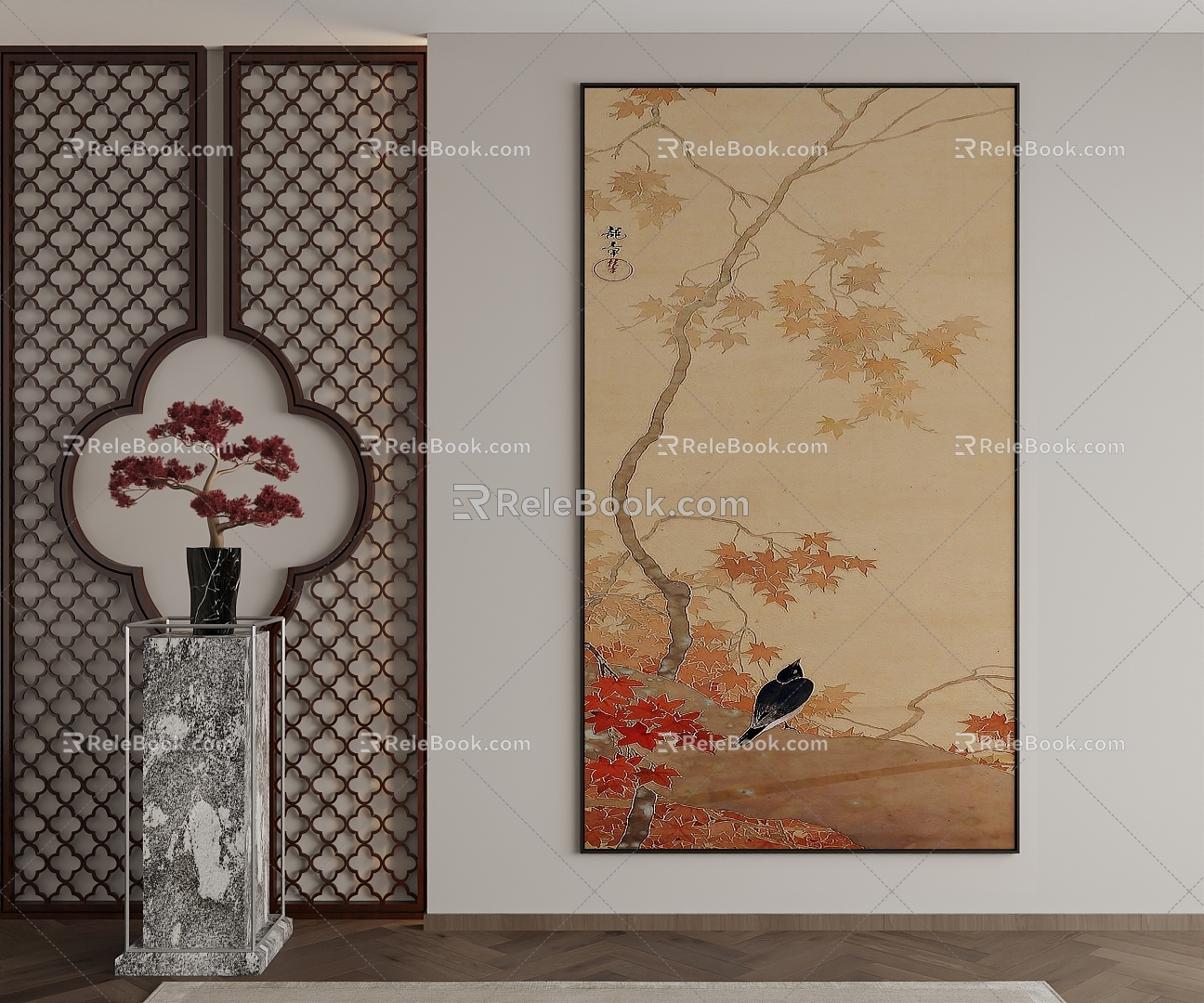 New Chinese Decorative Painting 3d model