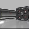 Industrial Equipment With Steel Frame And Multiple Cylindrical Storage Containers