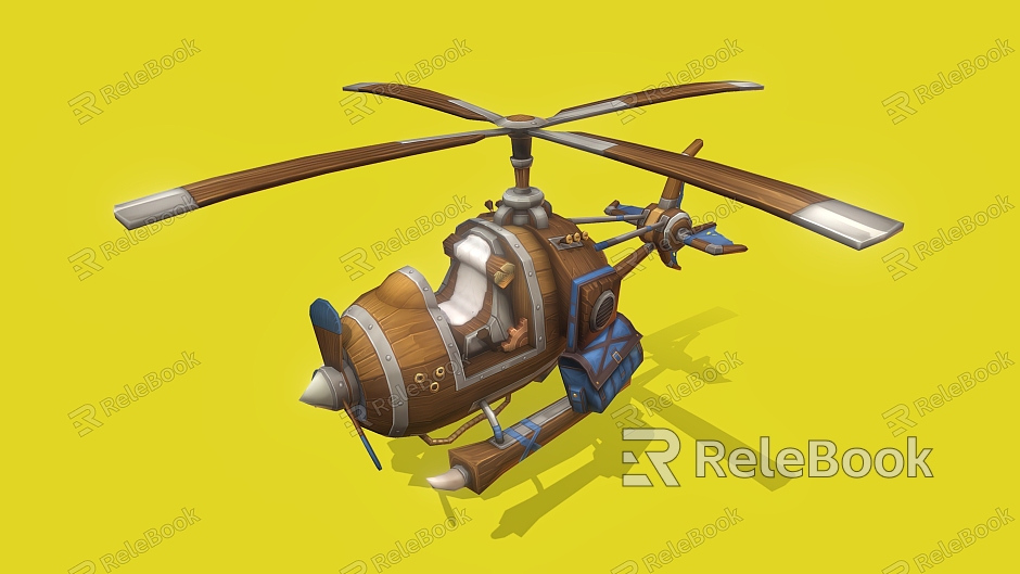 Cartoon Helicopter Helicopter Aircraft Cartoon Aircraft Fighter model