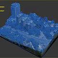 Modern Urban Model With High Rise Buildings Roads And Trees