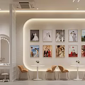 Modern Clothing Store Featuring Wedding Dress Red Gown Mannequins And Circular Archway