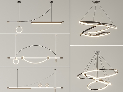 Pendant lamp combination model