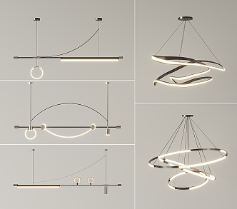 Pendant lamp combination 3d model