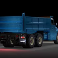 Blue Vintage Six Wheel Truck With Open Bed For Utility Transportation