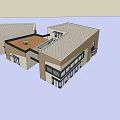 Modern Commercial Complex Featuring Glass Facade And Multi Story Mixed Material Exterior